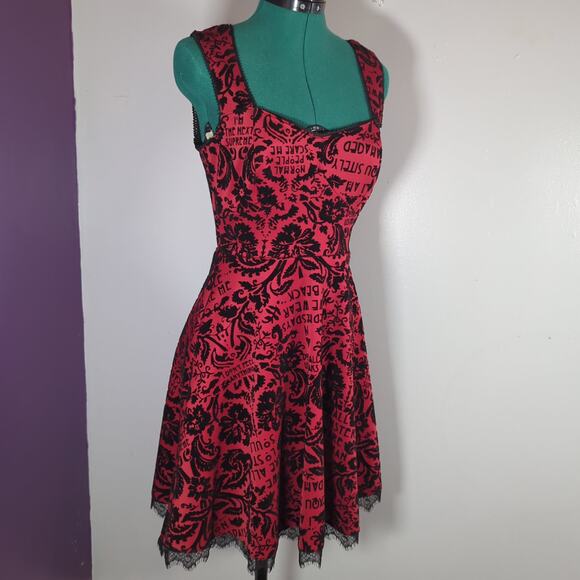 Hot Topic Dresses & Skirts - Limited American Horror Story Fit and Flare Dress SZ Small Skater Velvet Texture